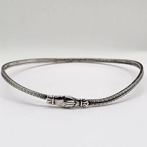 Victorian Sterling Sliver Fede Gimmel Bracelet